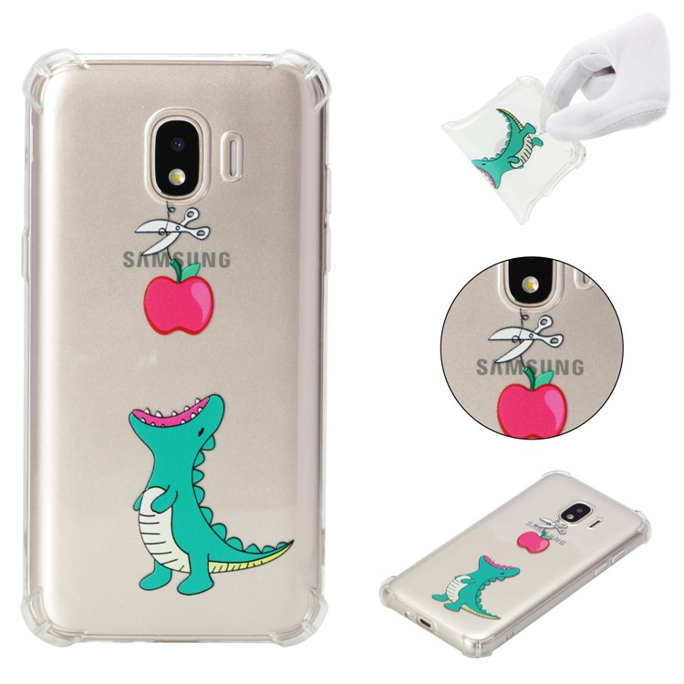Pattern Printing Shockproof TPU Case for Samsung Galaxy J2 Pro 2018 - Cartoon Dinosaur-1