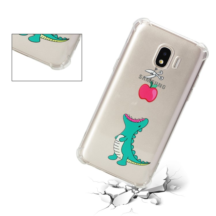 Pattern Printing Shockproof TPU Case for Samsung Galaxy J2 Pro 2018 - Cartoon Dinosaur-3