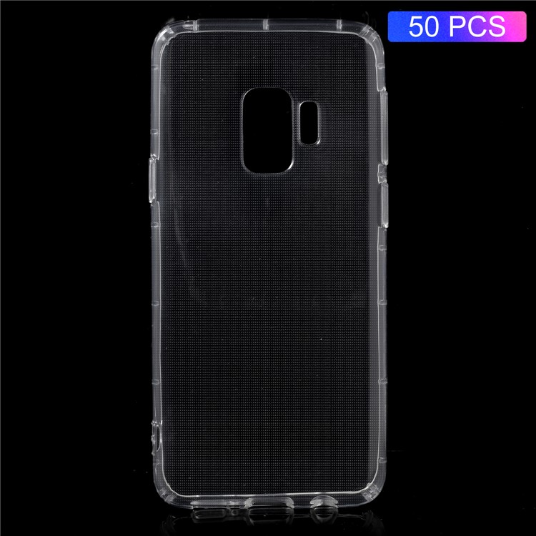 50PCS/Pack Drop-proof Clear TPU Mobile Phone Case Cover Shell for Samsung Galaxy S9 G960-1