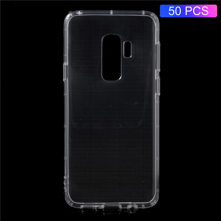50PCS/Pack Drop-resistant Clear TPU Case for Samsung Galaxy S9 Plus G965 - Transparent-1