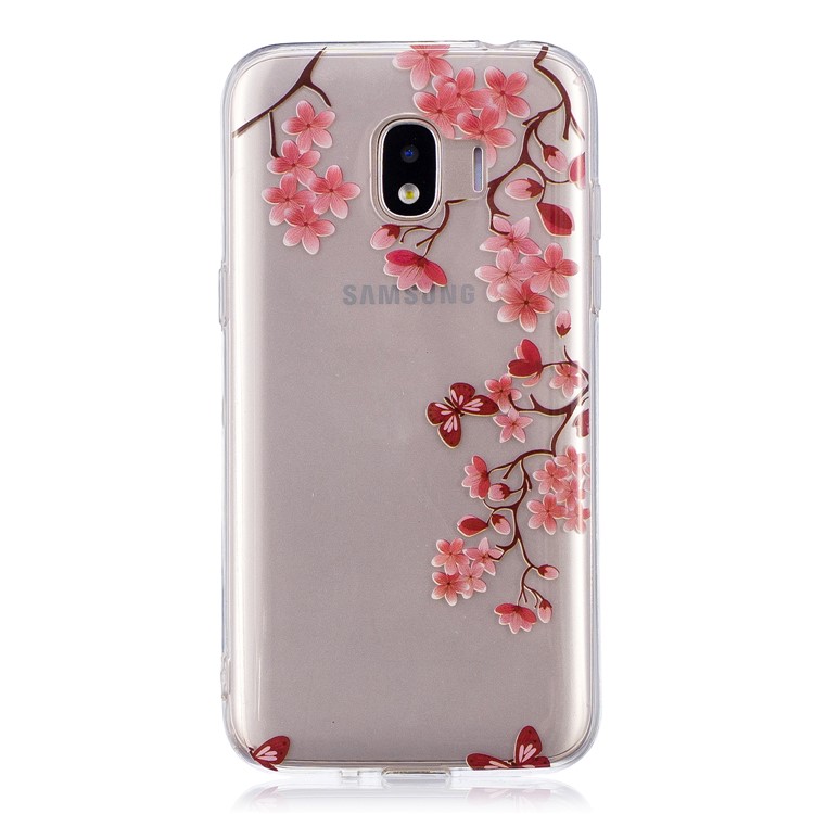 

Pattern Printing IMD Soft TPU Mobile Case Cover for Samsung Galaxy J2 Pro 2018 - Flower and Butterfly