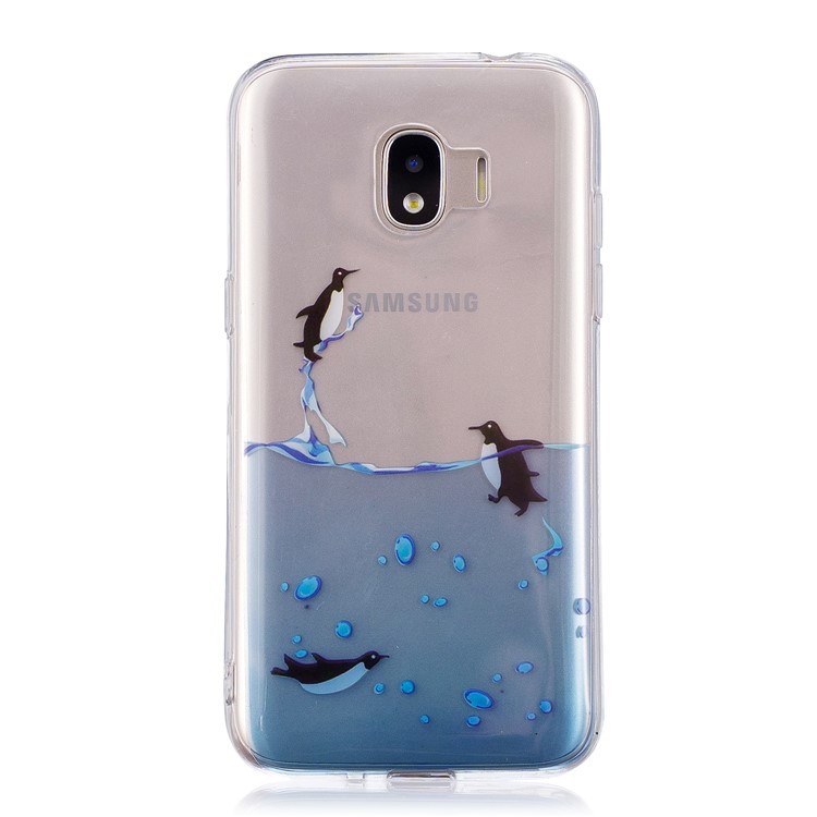 

Pattern Printing IMD Soft TPU Phone Protection Case for Samsung Galaxy J2 Pro 2018 - Swimming Penguin, Galaxy J2 Pro 2018