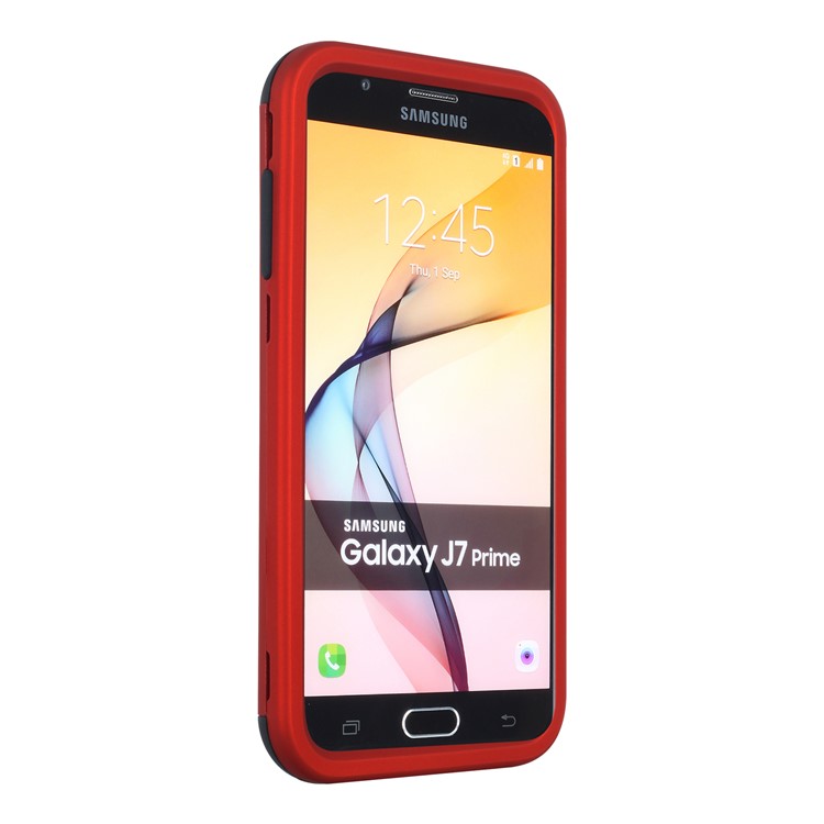 Detachable Shockproof PC + TPU Hybrid Shell Case for Samsung Galaxy J7 Pro (2017) / J7 (2017) EU Version - Red-4