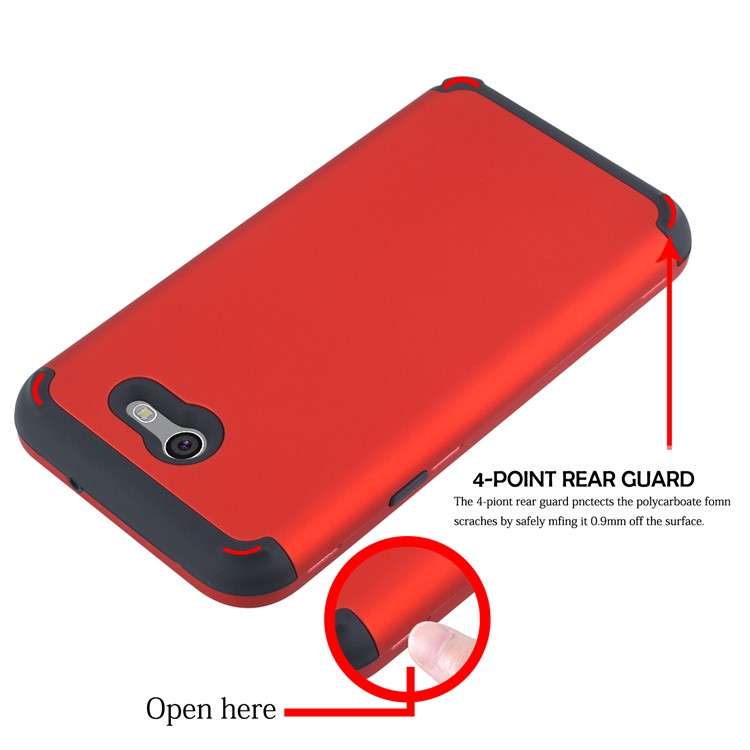 Detachable Shockproof PC + TPU Hybrid Shell Case for Samsung Galaxy J7 Pro (2017) / J7 (2017) EU Version - Red-5