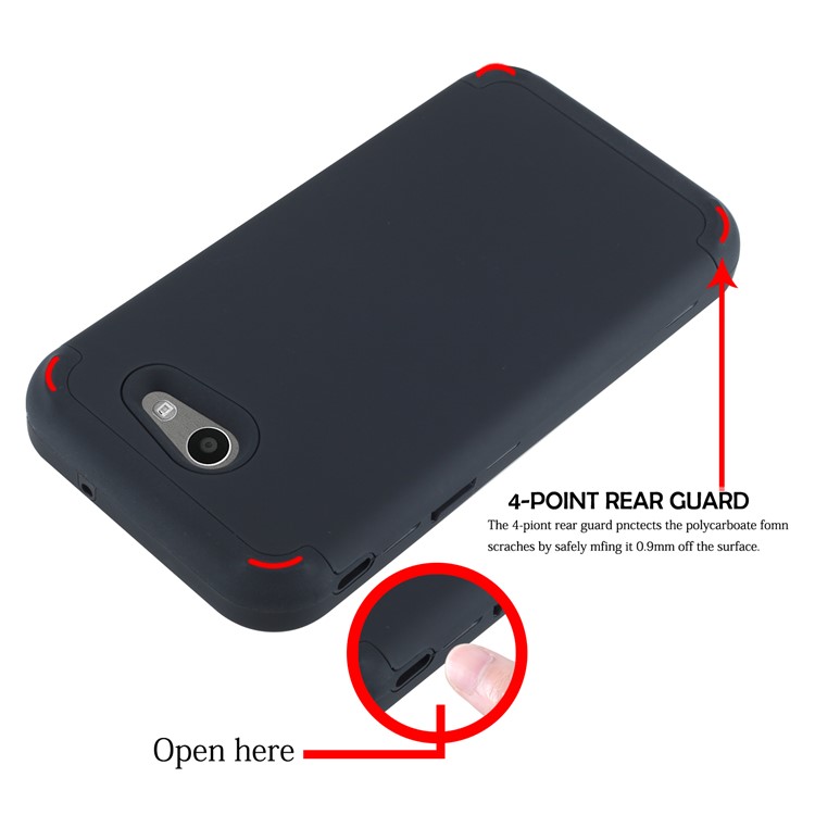 Detachable Shockproof PC + TPU Hybrid Back Case for Samsung Galaxy J3 (2017) EU Version/J3 Pro (2017) - Black-5