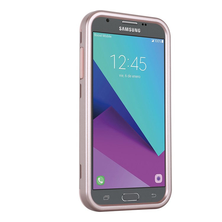 For Samsung Galaxy J3 (2017) EU Version/J3 Pro (2017) Detachable PC + TPU Hybrid Shockproof Protective Cover Accessory - Rose Gold-4