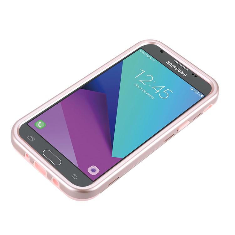 For Samsung Galaxy J3 (2017) EU Version/J3 Pro (2017) Detachable PC + TPU Hybrid Shockproof Protective Cover Accessory - Rose Gold-6