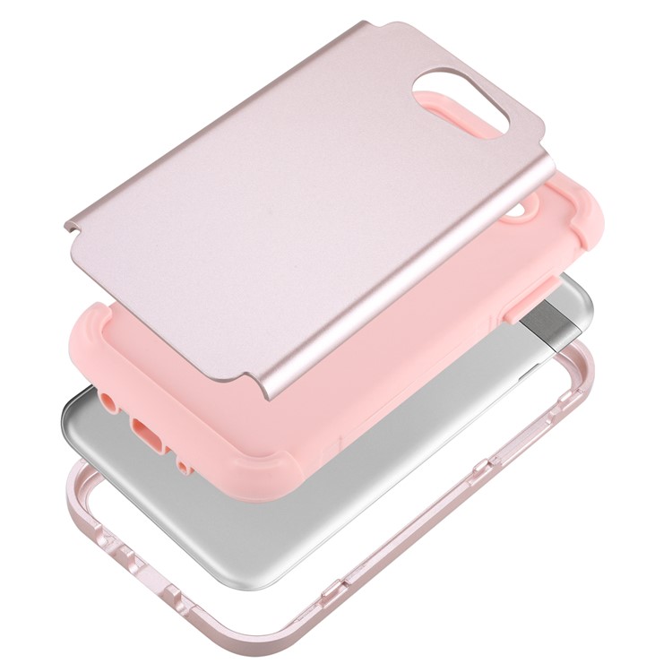 For Samsung Galaxy J3 (2017) EU Version/J3 Pro (2017) Detachable PC + TPU Hybrid Shockproof Protective Cover Accessory - Rose Gold-7