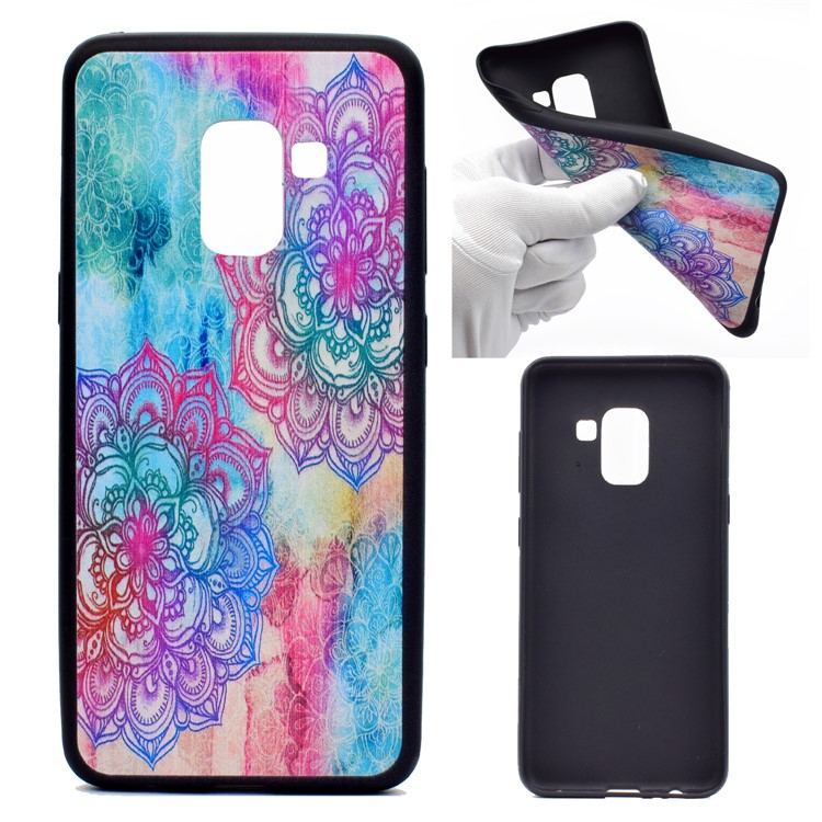 

Patterned Printing TPU Flexible Back Case for Samsung Galaxy A8 (2018) - Mandala Pattern
