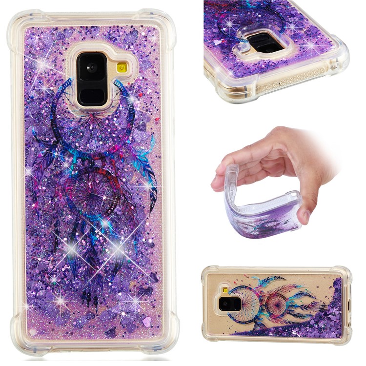 

For Samsung Galaxy A8 (2018) Liquid Glitter Powder Quicksand Shockproof Flexible TPU Shell Case - Dream Catcher