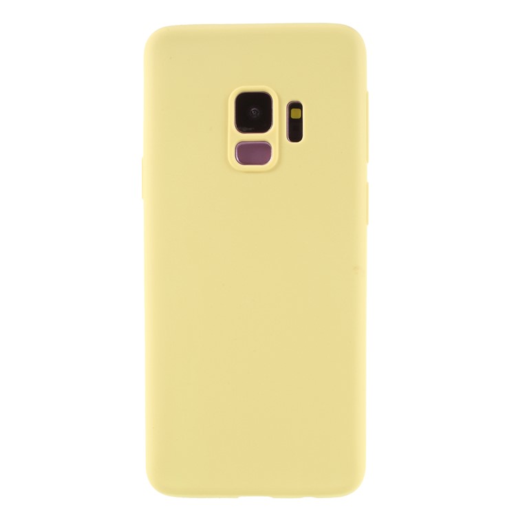 Solid Color Candy TPU Case Phone Shell for Samsung Galaxy S9 SM-G960 - Yellow-1