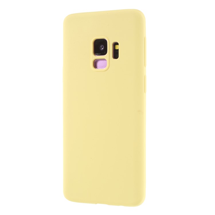 Solid Color Candy TPU Case Phone Shell for Samsung Galaxy S9 SM-G960 - Yellow-3