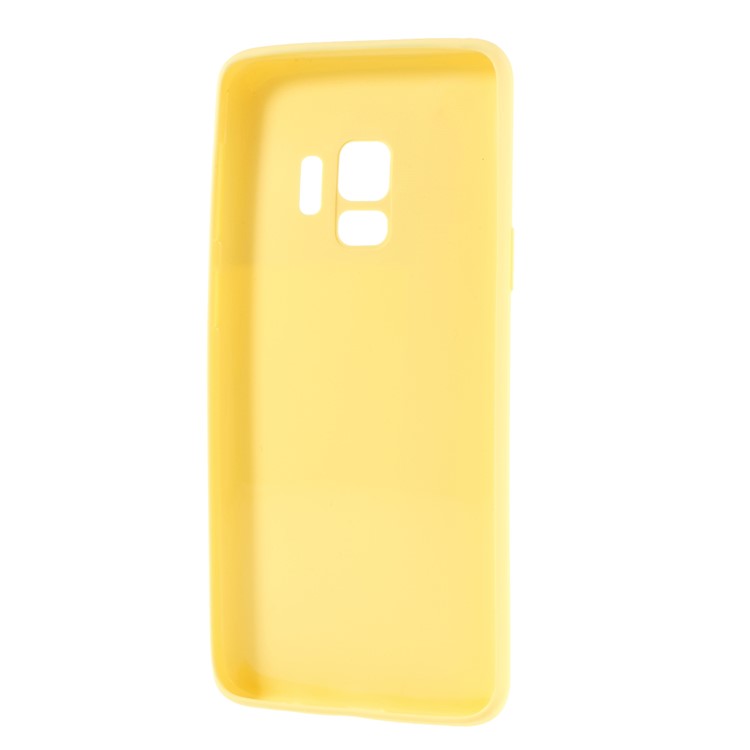 Solid Color Candy TPU Case Phone Shell for Samsung Galaxy S9 SM-G960 - Yellow-4