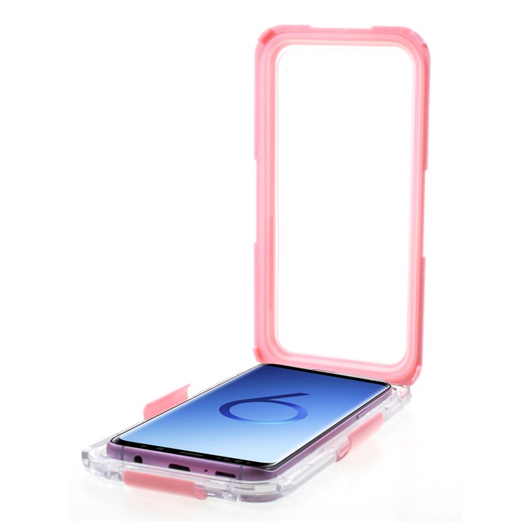 IP68 Wasserdichte Schneefeste Schmutzdichte Schale Für Samsung Galaxy S9 SM-G960 - Rosa-6