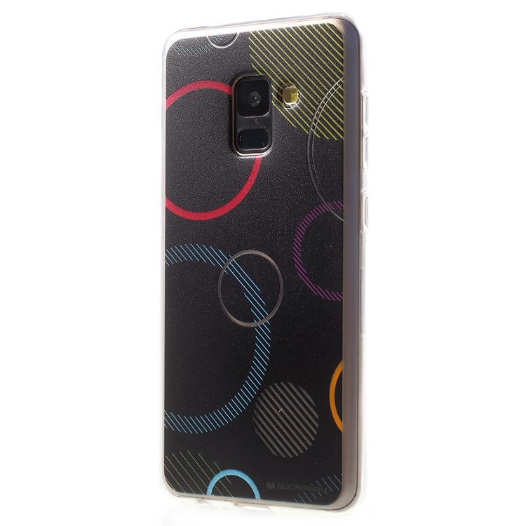 MERCURY GOOSPERY Da Vinci Series Pattern Printing Flexible TPU Jelly Case for Samsung Galaxy A8 (2018) - Black-3