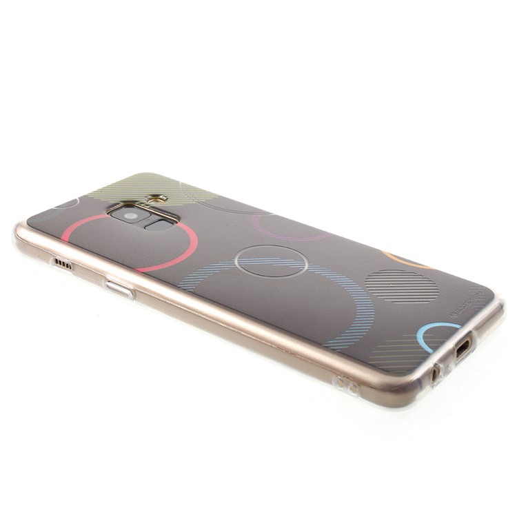 MERCURY GOOSPERY Da Vinci Series Pattern Printing Flexible TPU Jelly Case for Samsung Galaxy A8 (2018) - Black-4