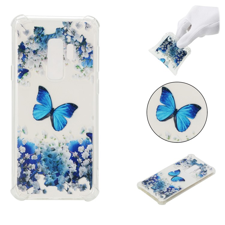 

Pattern Printing TPU Accessory Cover for Samsung Galaxy S9 Plus SM-G965 - Butterfly and Flower