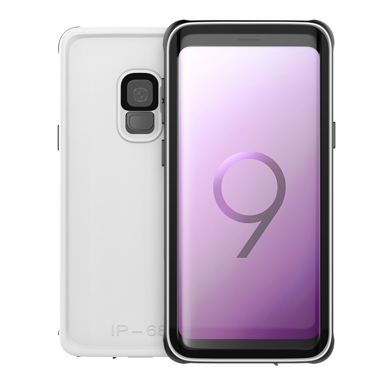 IP68 3M PC Underwater Dirt/Dust/Snow Proof Waterproof Cover for Samsung Galaxy S9 SM-G960 - White-1