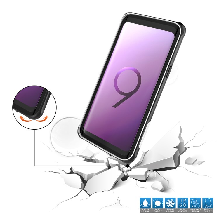 IP68 3M PC Underwater Dirt/Dust/Snow Proof Waterproof Cover for Samsung Galaxy S9 SM-G960 - White-4