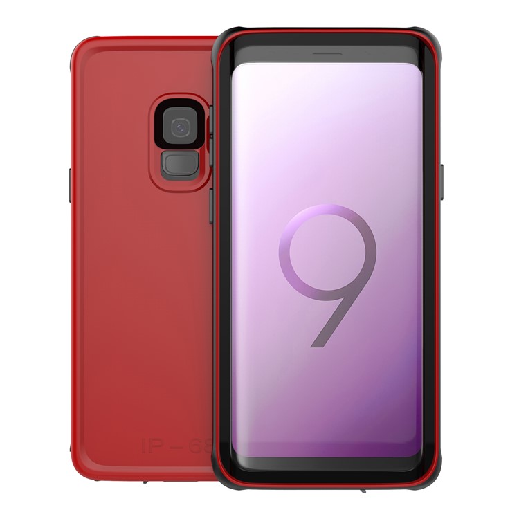 IP68 3M PC Underwater Dirt/Dust/Snow Proof Waterproof Shell for Samsung Galaxy S9 SM-G960 - Red-1