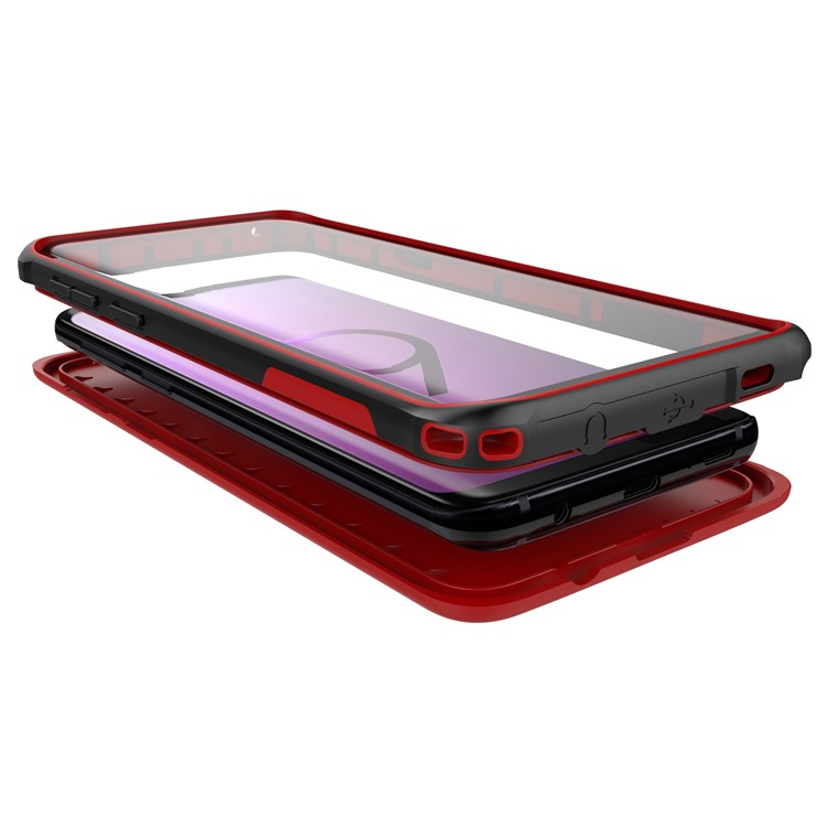 IP68 3M PC Underwater Dirt/Dust/Snow Proof Waterproof Shell for Samsung Galaxy S9 SM-G960 - Red-5
