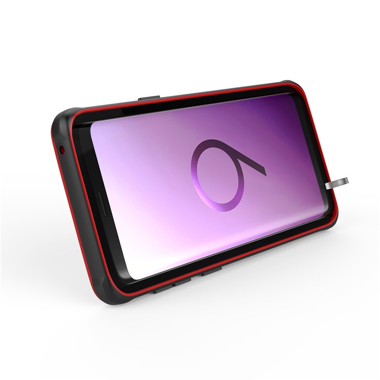 IP68 3M PC Underwater Dirt/Dust/Snow Proof Waterproof Shell for Samsung Galaxy S9 SM-G960 - Red-8
