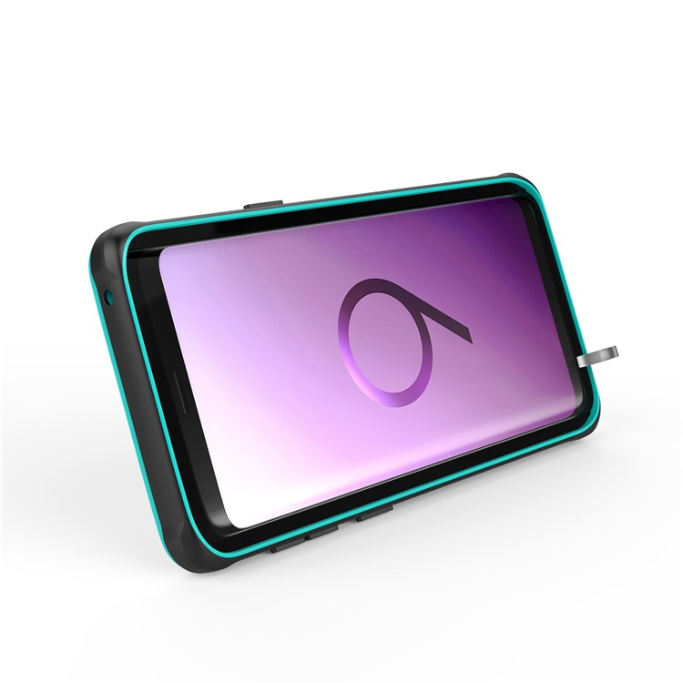 IP68 3M PC Подводная Грязь / Пыль / Снег Доказательство Водонепроницаемый Чехол Для Мобильного Телефона Для Галактики Samsung S9 SM-G960 - Циан-8
