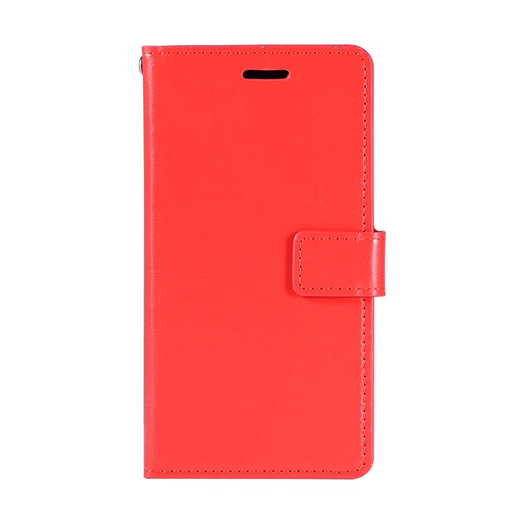

Crazy Horse Magnetic Stand Wallet Leather Phone Case Cover for Samsung Galaxy S9 SM-G960 - Red