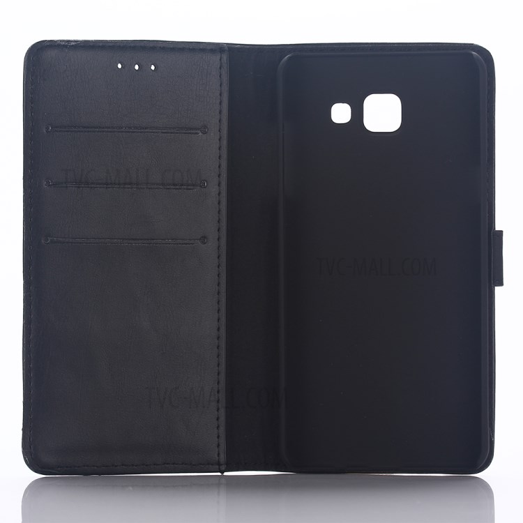 Crazy Horse Wallet Leather Case for Samsung Galaxy A5 SM-A510F (2016) - Black-11