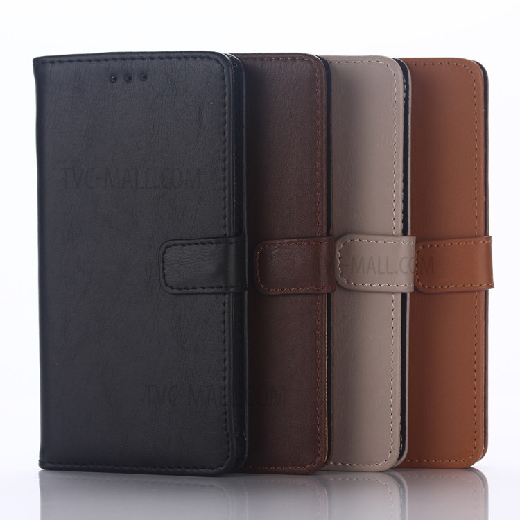 Crazy Horse Wallet Leather Case for Samsung Galaxy A5 SM-A510F (2016) - Black-12