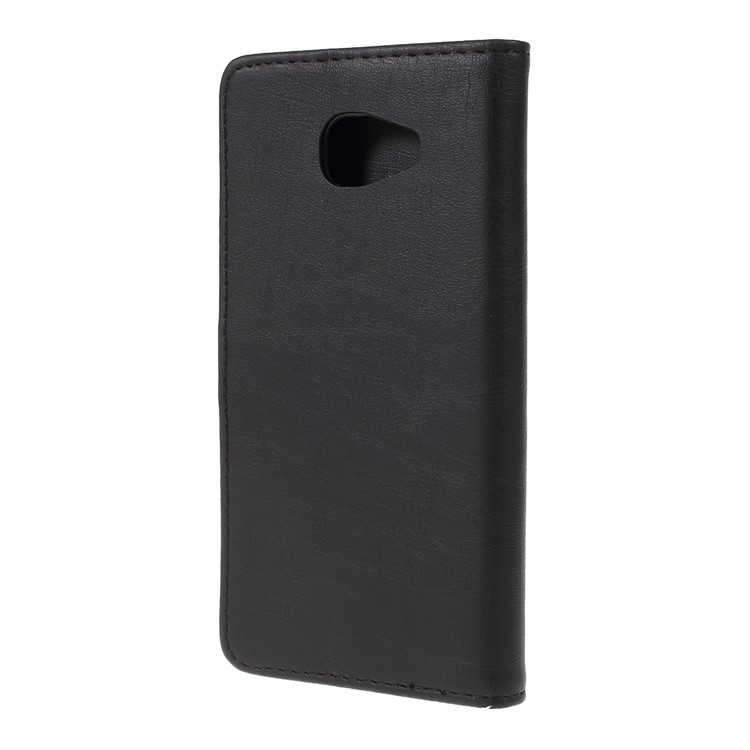 Crazy Horse Wallet Leather Case for Samsung Galaxy A5 SM-A510F (2016) - Black-2