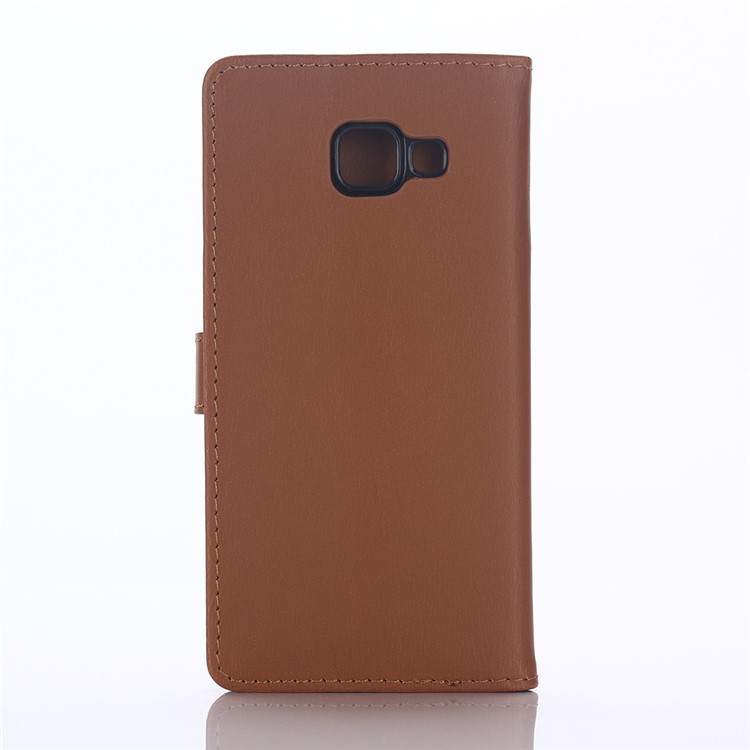 Crazy Horse Card Holder Leather Case for Samsung Galaxy A5 SM-A510F (2016) - Brown-2
