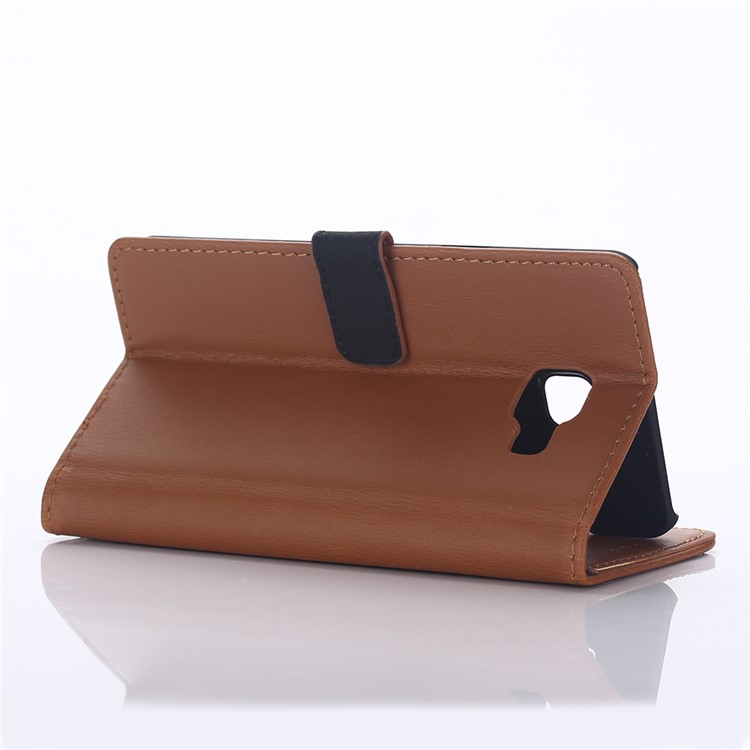 Crazy Horse Card Holder Leather Case for Samsung Galaxy A5 SM-A510F (2016) - Brown-4