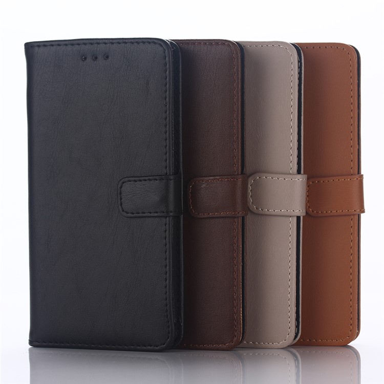 Crazy Horse Card Holder Leather Case for Samsung Galaxy A5 SM-A510F (2016) - Brown-5