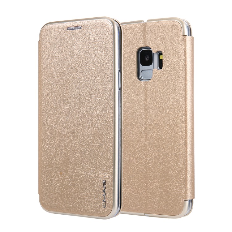 

CMAI2 Sea Shell Style Card Slot Leather Stand Flip Case for Samsung Galaxy S9 SM-G960 - Gold