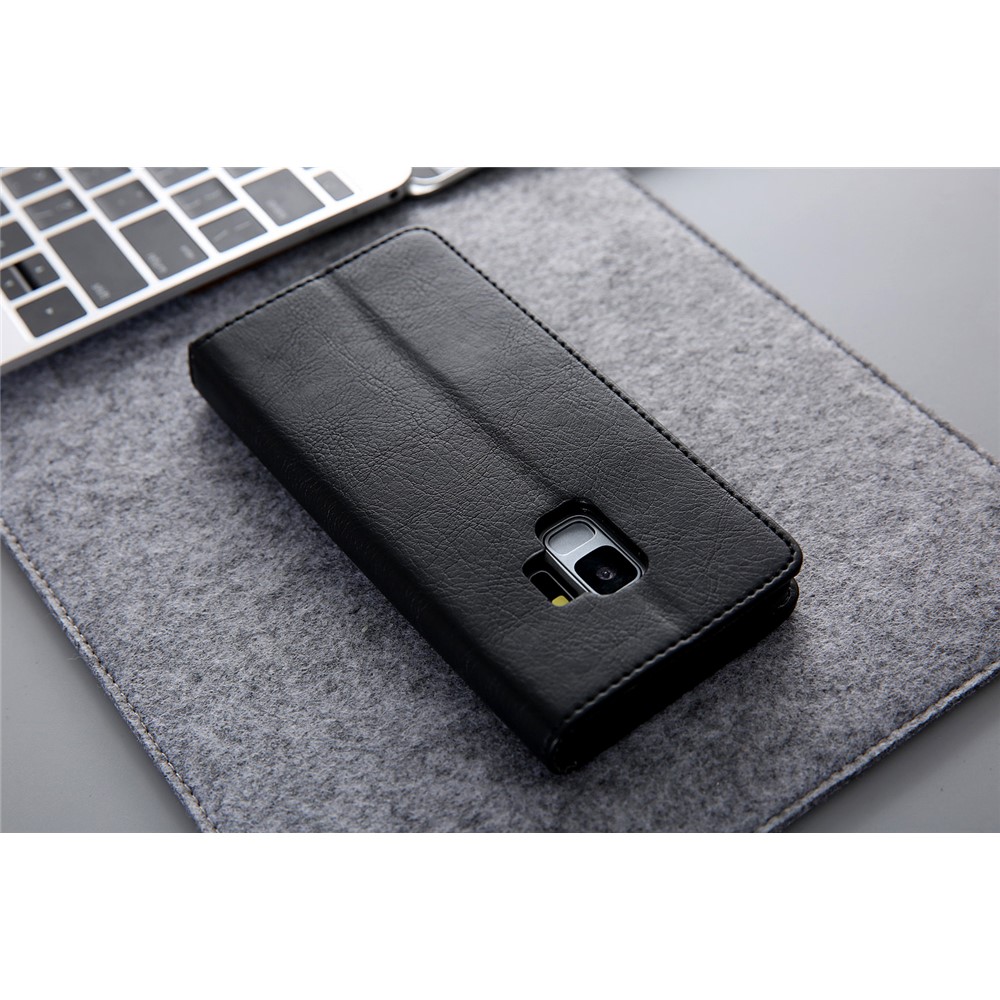 CMAI2 PU Leather Card Slots Mobile Casing for Samsung Galaxy S9 G960 - Black-9