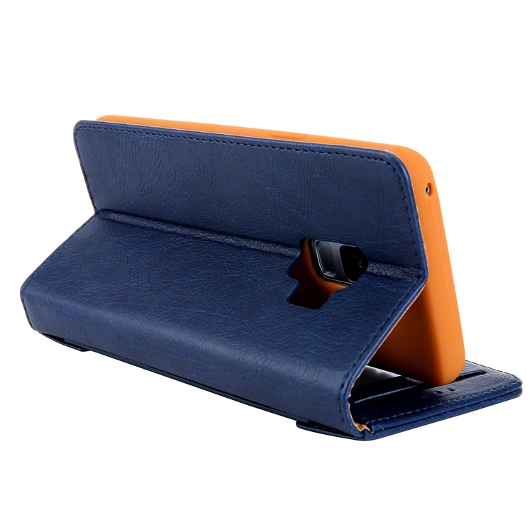 CMAI2 for Samsung Galaxy S9 G960 PU Leather Card Slots Mobile Flip Cover - Dark Blue-4