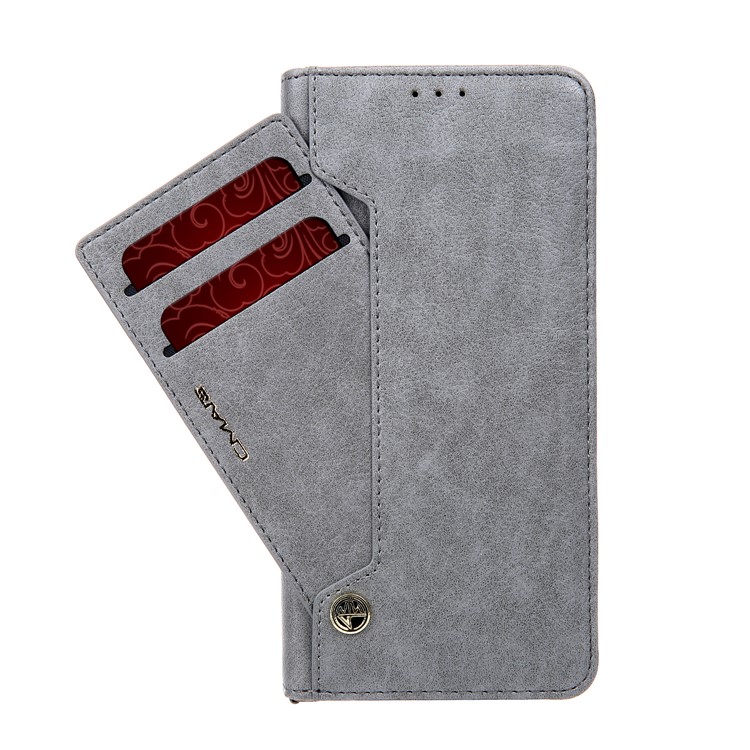 CMAI2 PU Leather Flip Stand Protection Cover with Card Slots for Samsung Galaxy S9 Plus G965 - Grey-2