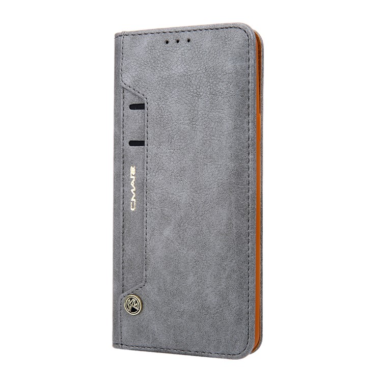 CMAI2 PU Leather Flip Stand Protection Cover with Card Slots for Samsung Galaxy S9 Plus G965 - Grey-3