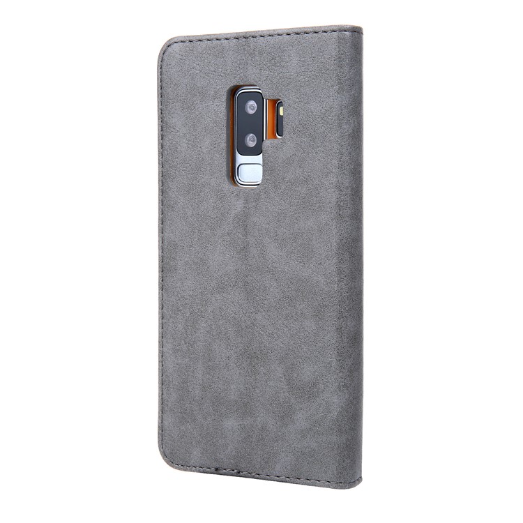 CMAI2 PU Leather Flip Stand Protection Cover with Card Slots for Samsung Galaxy S9 Plus G965 - Grey-4