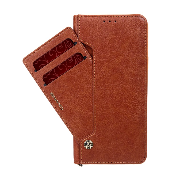 CMAI2 PU Leather Card Slots Folio Cover Accessory with Stand for Samsung Galaxy S9 Plus G965 - Brown-2