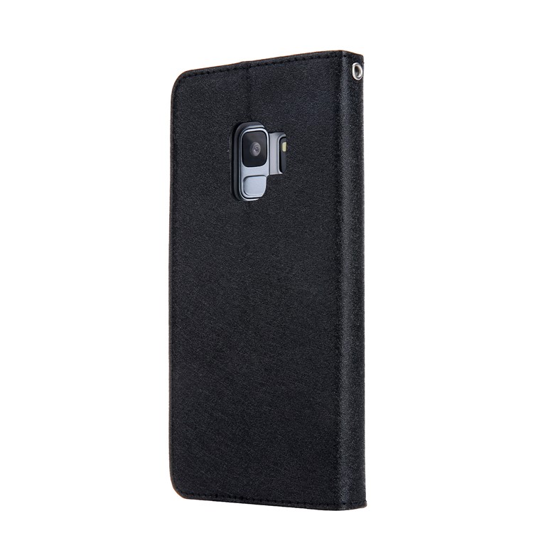 CMAI2 PU Leather Auto-absorbed Card Slots Folio Cover Accessory with Stand for Samsung Galaxy S9 G960 - Black-2