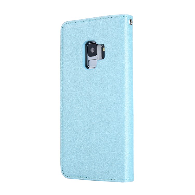 CMAI2 PU Leather Auto-absorbed Card Slots Mobile Case with Stand for Samsung Galaxy S9 G960 - Baby Blue-2
