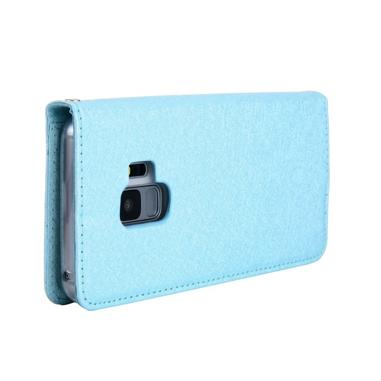 CMAI2 PU Leather Auto-absorbed Card Slots Mobile Case with Stand for Samsung Galaxy S9 G960 - Baby Blue-3