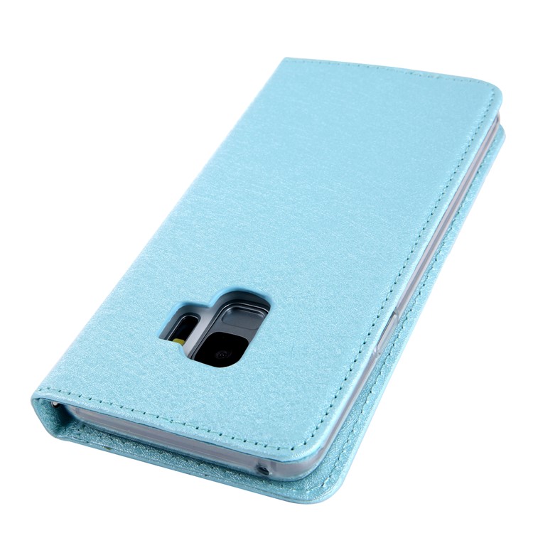 CMAI2 PU Leather Auto-absorbed Card Slots Mobile Case with Stand for Samsung Galaxy S9 G960 - Baby Blue-4