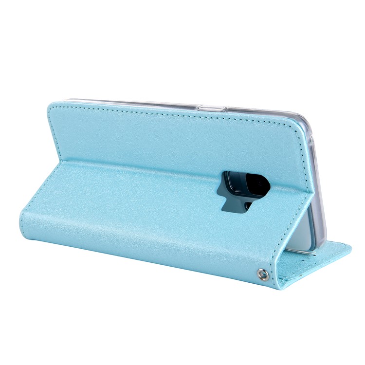 CMAI2 PU Leather Auto-absorbed Card Slots Mobile Case with Stand for Samsung Galaxy S9 G960 - Baby Blue-5