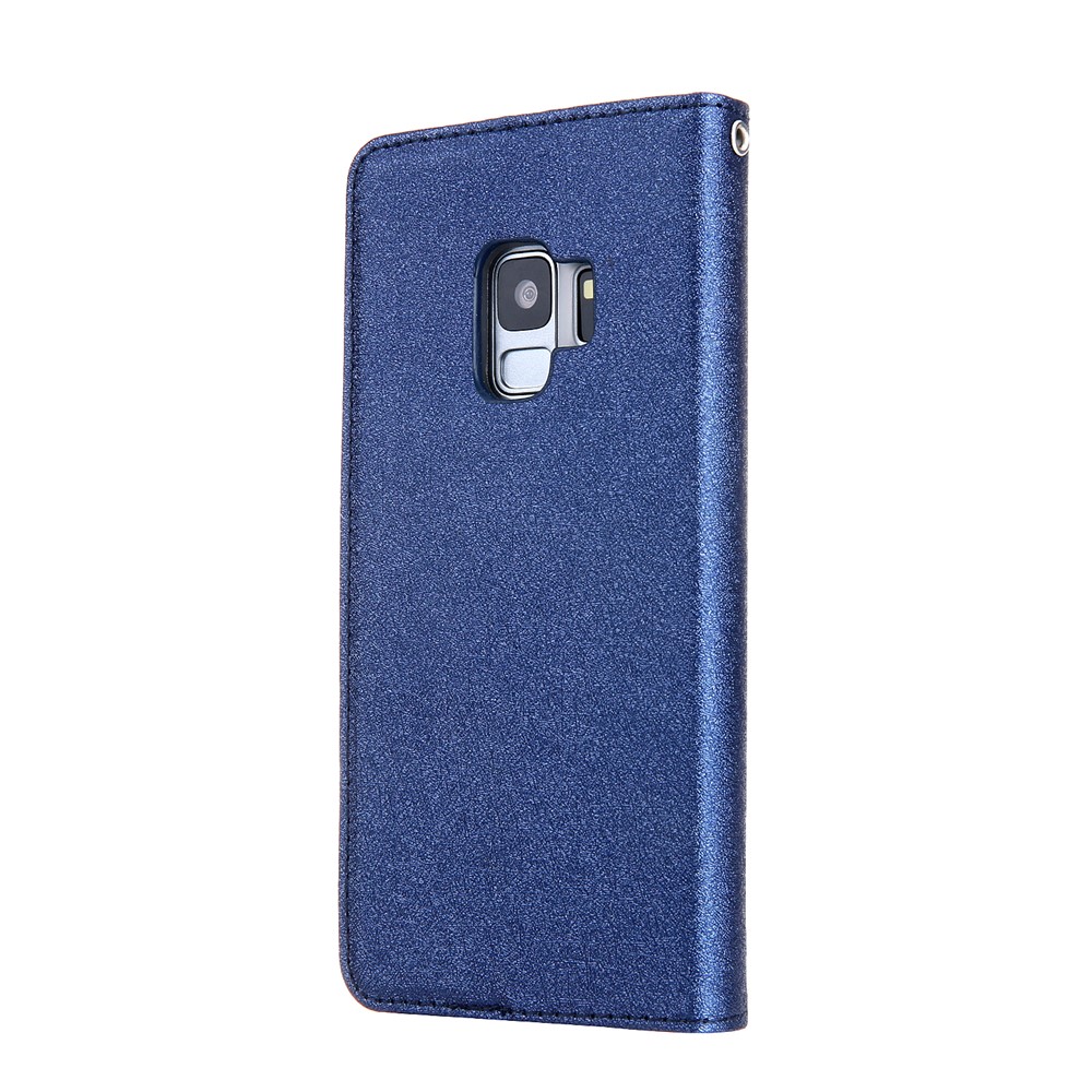CMAI2 PU Leather Auto-absorbed Stand Phone Case Accessory for Samsung Galaxy S9 G960 - Dark Blue-2