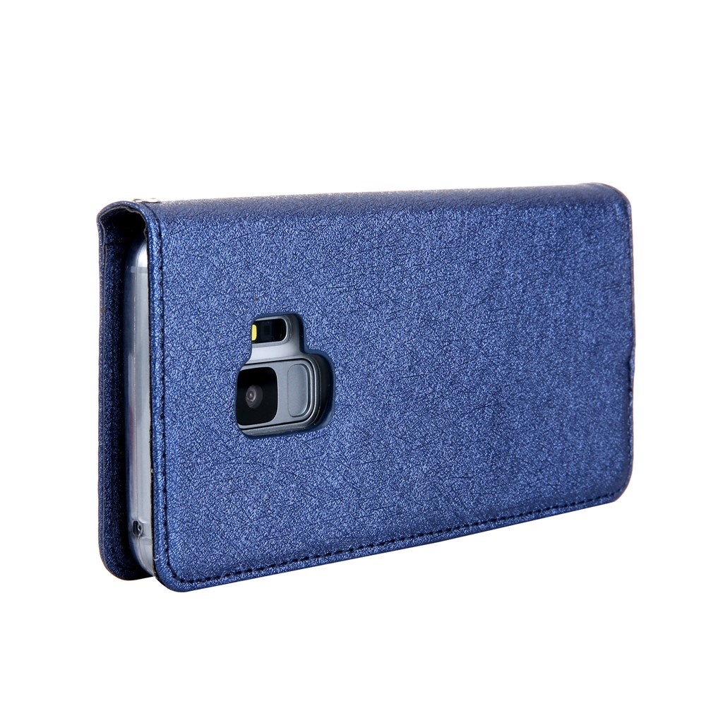 CMAI2 PU Leather Auto-absorbed Stand Phone Case Accessory for Samsung Galaxy S9 G960 - Dark Blue-3