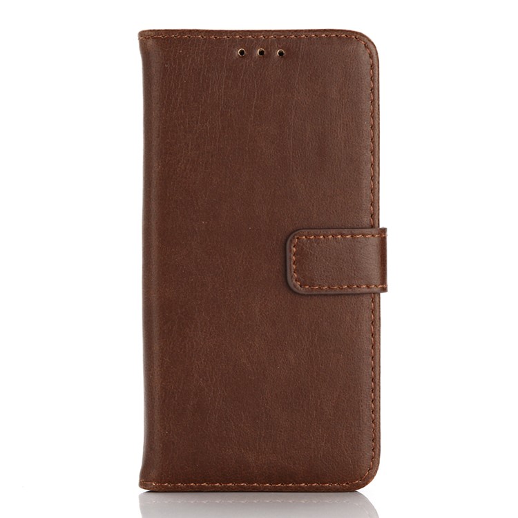 Crazy Horse Wallet Leather Shell for Samsung Galaxy A3 SM-A310F (2016) - Coffee-1
