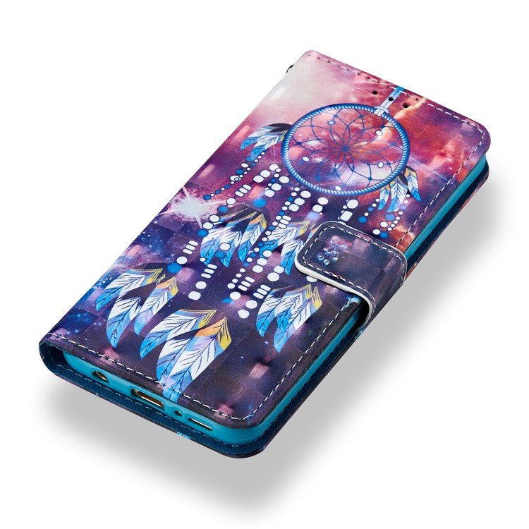 Pattern Printing Light Spot Decor Leather Stand Protective Phone Cover for Samsung Galaxy S9 SM-G960 - Dream Catcher-3